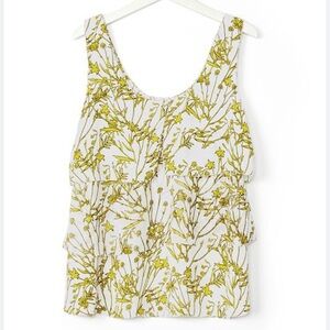 Banana Republic sleeveless tiered floral top, size M